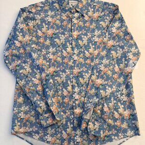 Get ready for spring with this blue floral men's Liberty of London shirt!